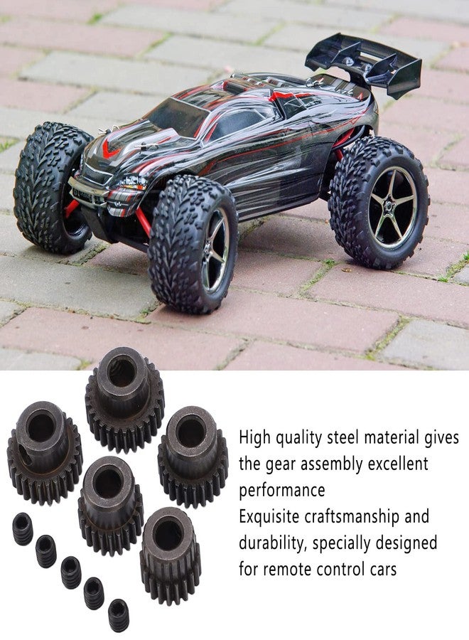 Luatoxry 5Pcs 48DP Pinion Gear Set, Steel Pinion Motor Gear Set, 20T 22T 24T 26T 28T RC Motor Gears with 5mm Shaft Hole Replacement for 1/10 RC Car Trucks, Climbing Car - Image 4